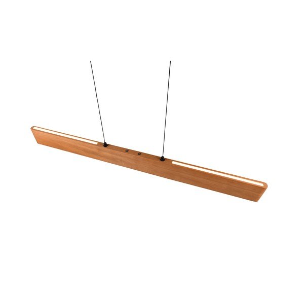 Dabīga toņa LED piekaramā lampa ar koka abažūru Edgewood – Trio-image-4