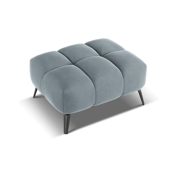 Gaiši zils samta kāju soliņš Nalu – Makamii-image-3