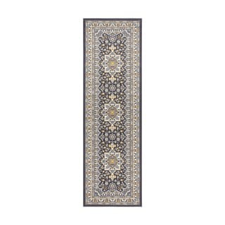 Tumši pelēks paklājs Nouristan Parun Tabriz, 80 x 250 cm