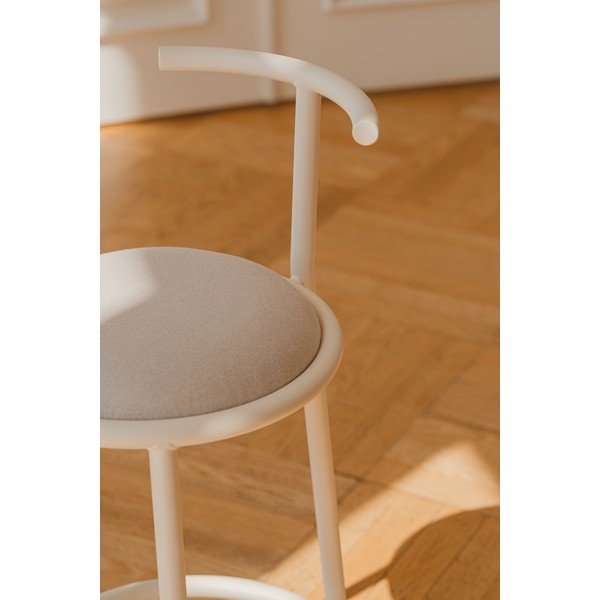 Bēšs metāla bāra krēsls (sēdekļa augstums 68 cm) Hogo – noo.ma-image-3