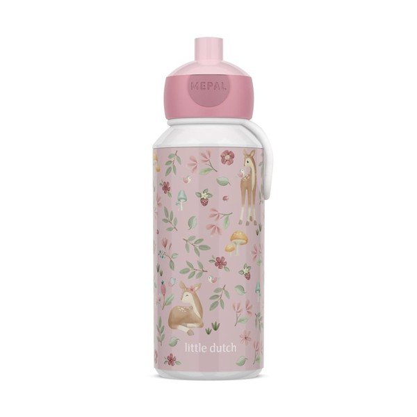 Gaiši rozā plastmasas bērnu pudele 400 ml Fairy Garden – Mepal