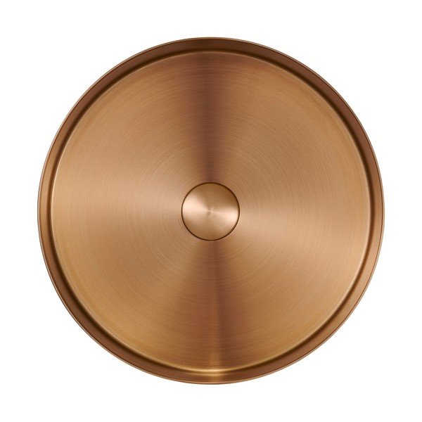 Vara krāsas nerūsējošā tērauda apaļa izlietne ø 38 cm Aurum – Sapho-image-2