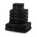 8+2 melnu dvieļu komplekts DecoKing Marina Black