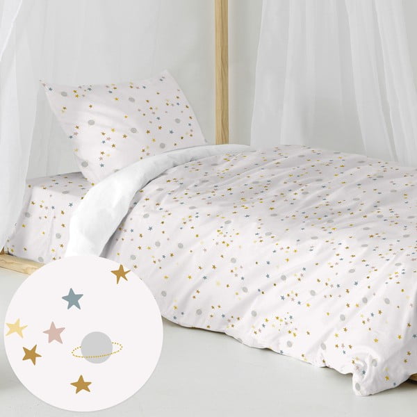 Vienguļamā kokvilnas bērnu gultas veļa 140x200 cm Saturn – Happy Friday