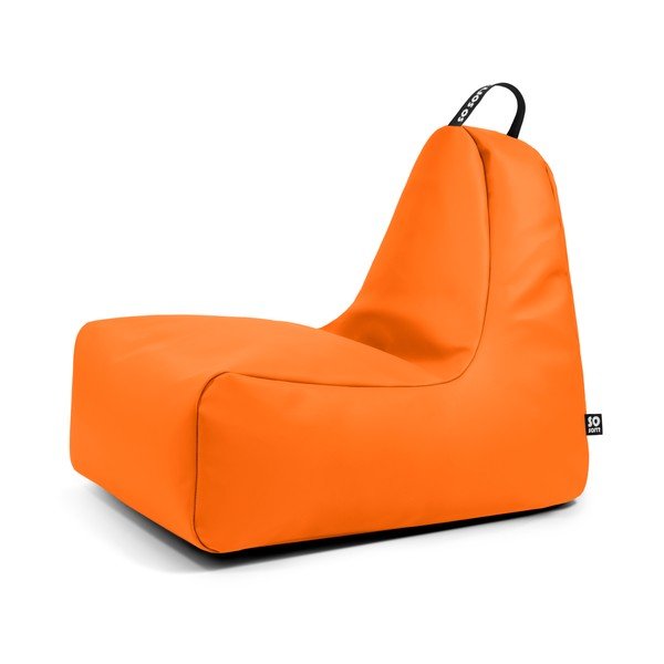 Oranžs sēžammaiss no ādas imitācijas Chill XL – So Soft?