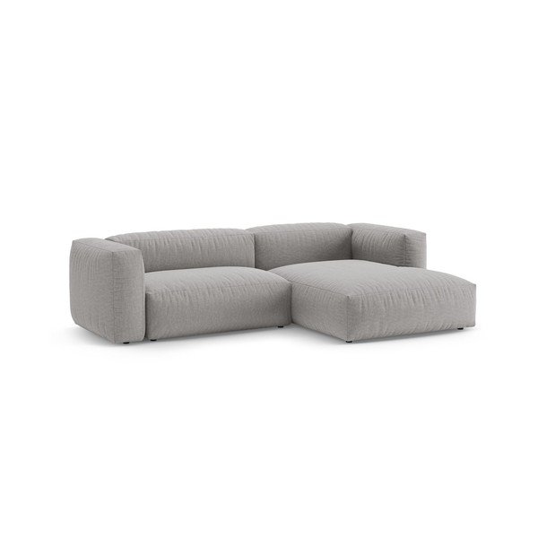Pelēks salokāms modulārais stūra dīvāns (ar labo stūri/ar zvilni) – Micadoni -image-3