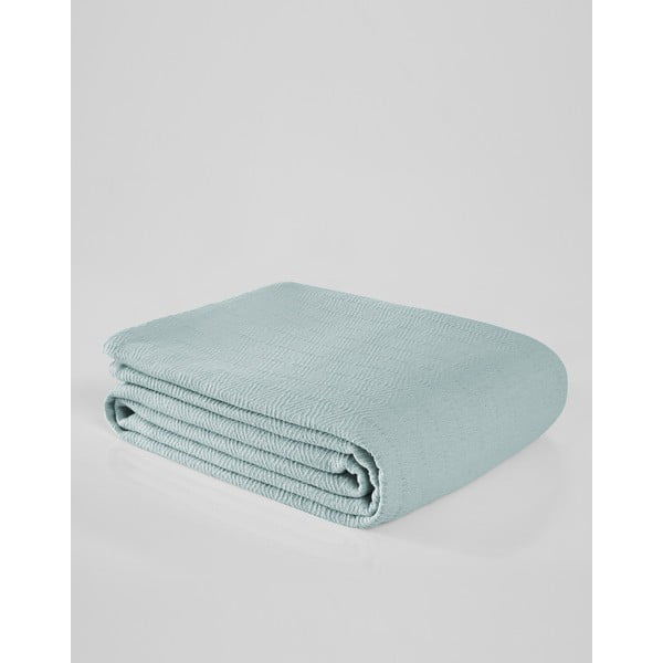 Piparmētru zaļš kokvilnas gultas pārklājs divguļamai gultai 200x230 cm Serenity – Mijolnir-image-1