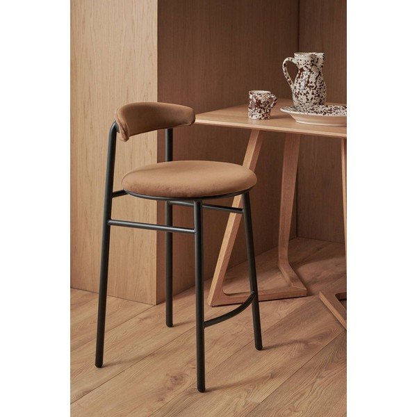 Brūns metāla bāra krēsls (sēdekļa augstums 66 cm) Doggi – Ellos Home-image-1