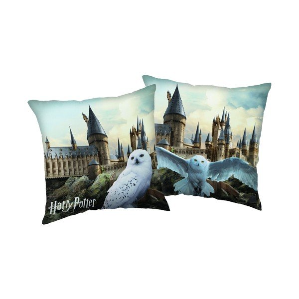 Mikroplīša bērnu spilvens 40x40 cm Harry Potter Hedwig – Jerry Fabrics