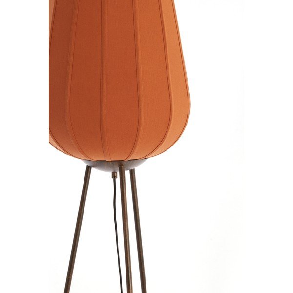 Terakotas oranža stāvlampa ar auduma abažūru (augstums 133 cm) Bibury – Light & Living-image-2