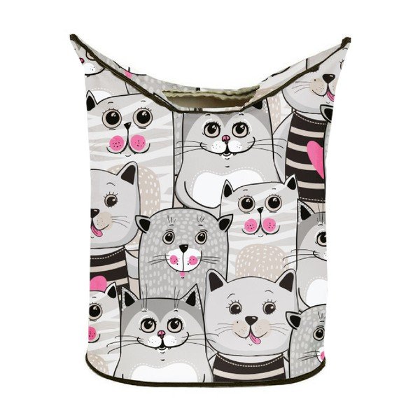 Butter Kings Grey Kitties veļas grozs-image-1