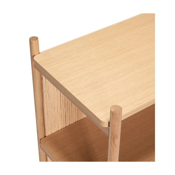 Dabīga toņa grāmatplaukts ar ozolkoka imitāciju 75x162 cm Heritage – Hübsch-image-1