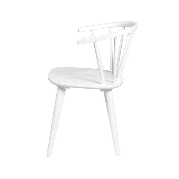 Balts gumijkoka ēdamistabas krēsls Rowico Carmen-image-4
