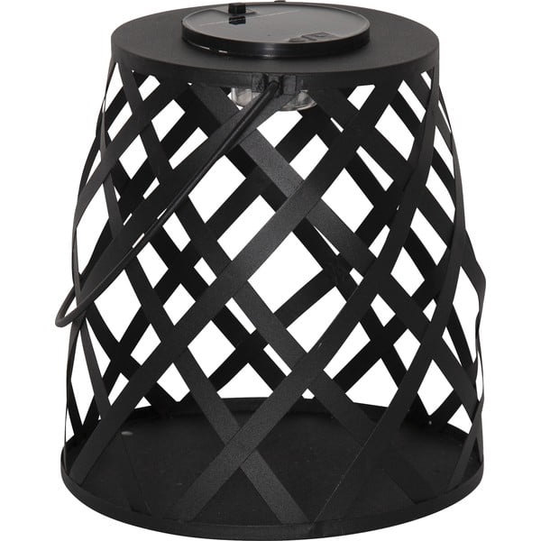 Melna LED laterna Star Trading Calabria, augstums 20 cm-image-3