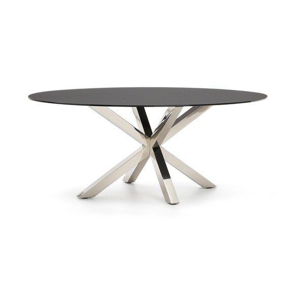 Ēdamgalds ar stikla galda virsmu 100x200 cm Argo – Kave Home