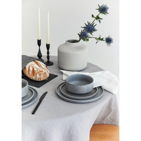 Pelēku keramikas trauku komplekts (18 gab.) Bonami Selection Malia-image-2