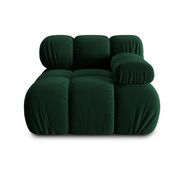 Zaļš samta modulārais dīvāns (ar labo stūri) Bellis – Micadoni Home
