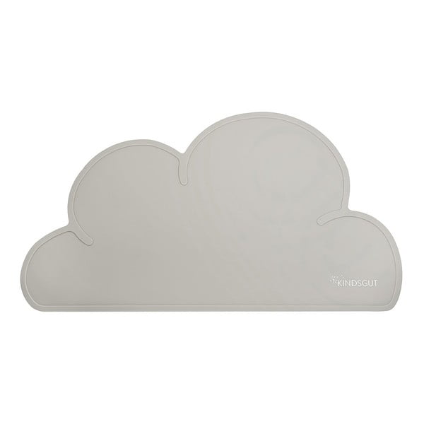 Pelēks silikona paliktnis Kindsgut Cloud, 49 x 27 cm