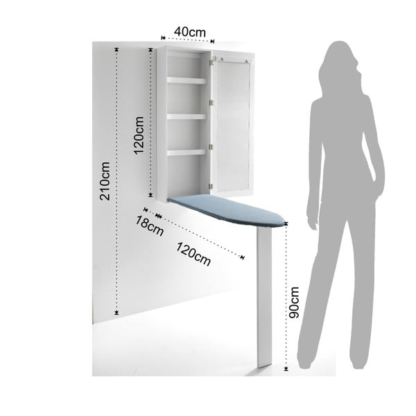 Sienas gludināmais dēlis ar spoguli Tomasucci Pratiko-image-3