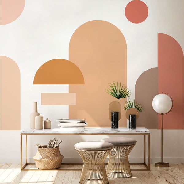 Sienas uzlīme 120x250 cm Abstract Sunset – Ambiance-image-3