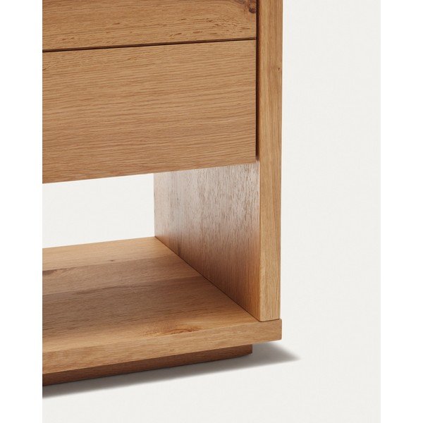 Dabīga toņa skapītis ar ozolkoka imitāciju 100x163,5 cm Alguema – Kave Home-image-4