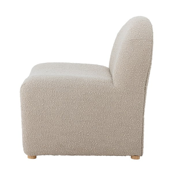 Krēmkrāsas atpūtas krēsls no buklē auduma Neel – Bloomingville-image-3