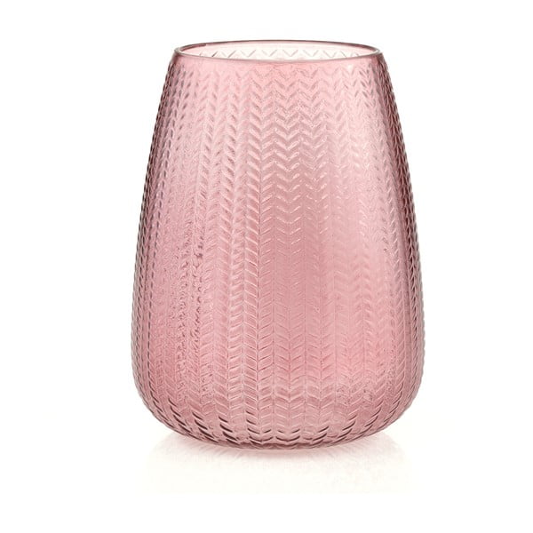 Gaiši rozā stikla vāze (augstums 24 cm) Sevilla – AmeliaHome