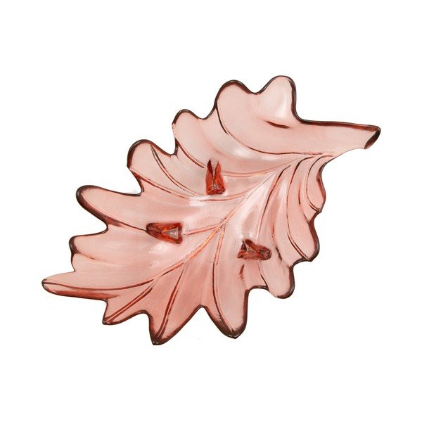 Rozā pārstrādāta stikla trauks Mauro Ferretti Leaf, 33 x 20 cm-image-3