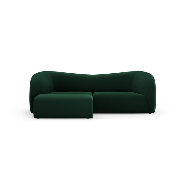 Tumši zaļš samta dīvāns 237 cm Santi – Interieurs 86