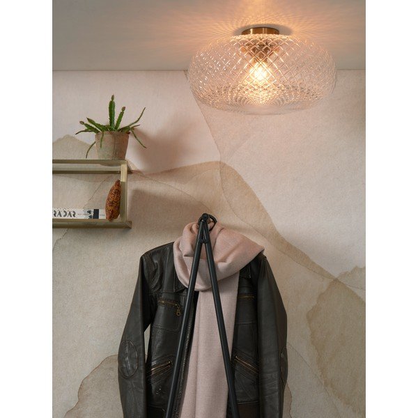 Bēša griestu lampa ar stikla abažūru ø 44 cm Venice – it's about RoMi-image-1