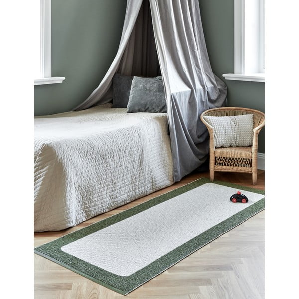 Zaļš/krēmkrāsas iekštelpu un āra paklājs 70x120 cm Ilda Pine – Pappelina-image-3