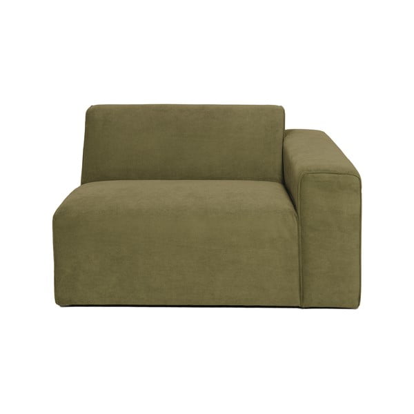Zaļš velveta dīvāna gala modulis Scandic Sting, 124 cm, labais stūris
