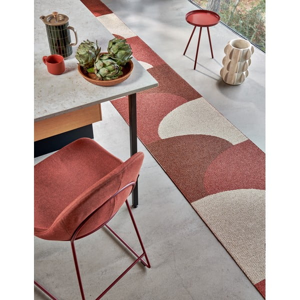 Ķieģeļu sarkans iekštelpu un āra celiņa paklājs 70x270 cm Hill Brick Rust – Pappelina-image-3