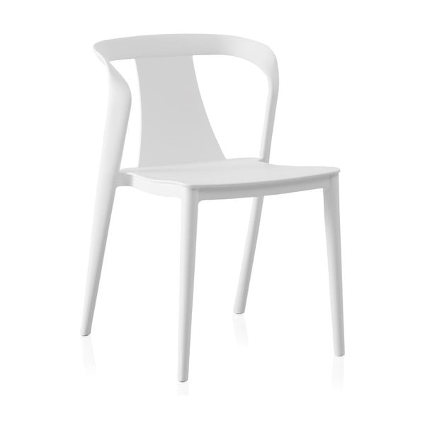Balti plastmasas pusdienu krēsli (4 gab.) Kona – Geese