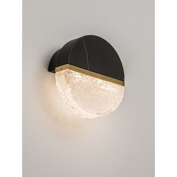 Melna metāla LED sienas lampa ar regulējamu spilgtumu Dorin – Nova Luce-image-1