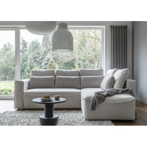 Krēmkrāsas izvelkamais stūra dīvāns (maināms stūris) Homely Tommy – Miuform-image-1