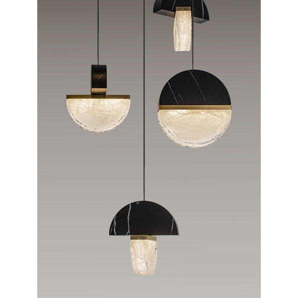 Melna metāla LED piekaramā lampa ar regulējamu spilgtumu ø 46 cm Dorin – Nova Luce-image-2