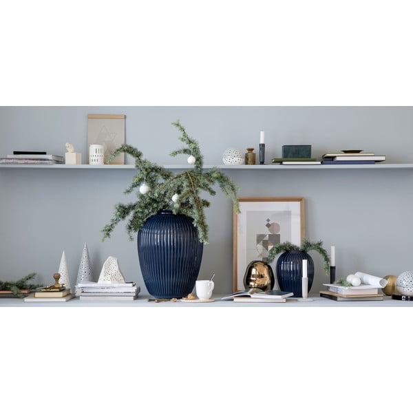 Tumši zils keramikas svečturis Kähler Design Hammershoi, augstums 16 cm-image-4