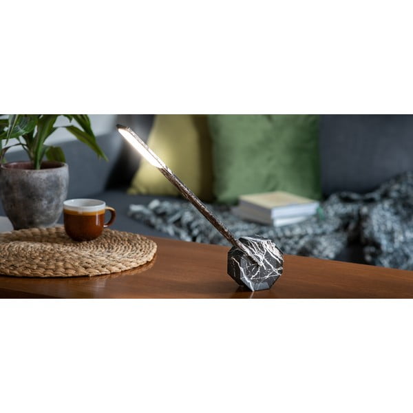 Melna LED galda lampa (augstums 38 cm) Octagon One – Gingko-image-4
