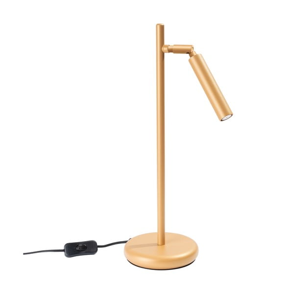 Zelta krāsas galda lampa (augstums 43 cm) Fideus – Nice Lamps