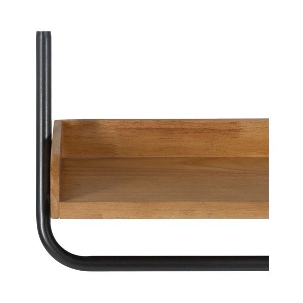 Dabīga toņa gumijkoka masīvkoka sienas plaukts 120 cm – Ixia-image-4