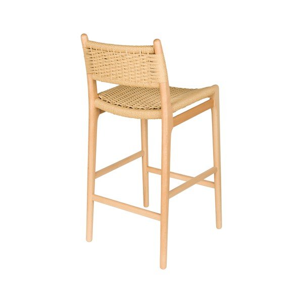 Gaiša dabīga toņa dižskābarža masīvkoka bāra krēsls (sēdekļa augstums 67,5 cm) Cecile – Dutchbone-image-4