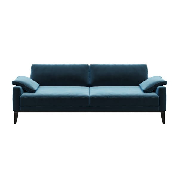 Zils samta dīvāns MESONICA Musso, 211 cm