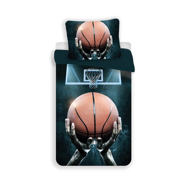 Vienguļamā kokvilnas bērnu gultas veļa 140x200 cm Basketball – Jerry Fabrics