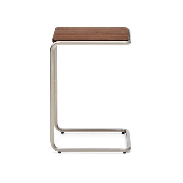 Sānu galdiņš ar riekstkoka imitāciju 42x42 cm Tarsel – Kave Home-image-2