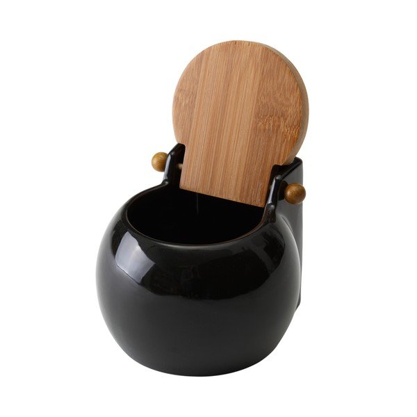 Melna sāls burka ar vāciņu Unimasa Ceramic, 700 ml-image-1