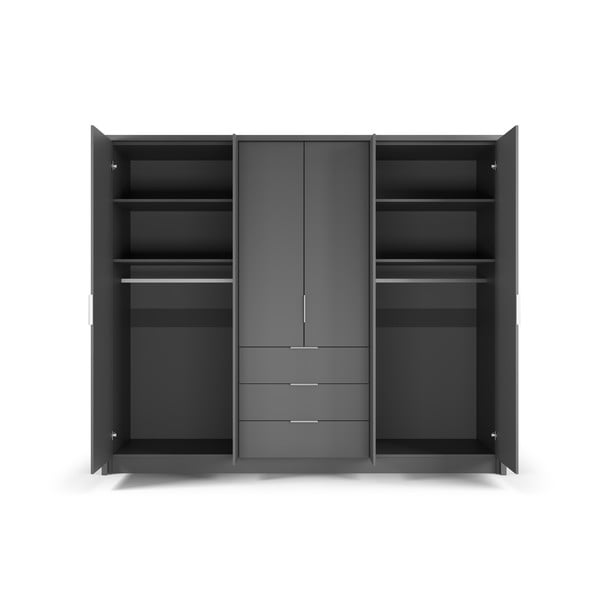 Pelēks skapis 255x217 cm Wells – Cosmopolitan Design-image-4