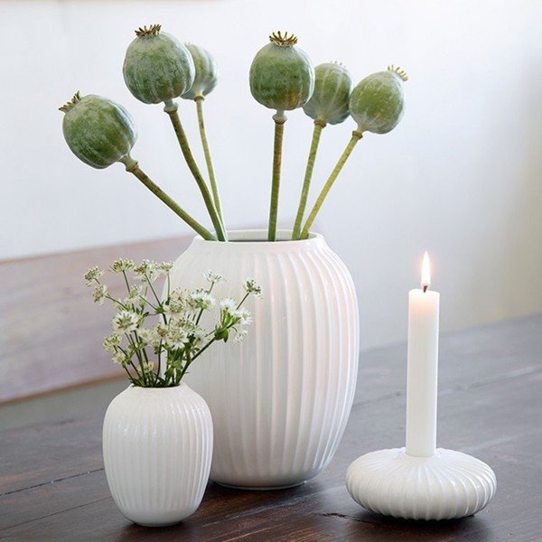 Balts porcelāna svečturis Kähler Design Hammershoi, ⌀ 11,5 cm-image-1