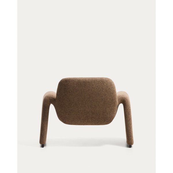 Brūns atpūtas krēsls no šenila auduma Melvia – Kave Home-image-4