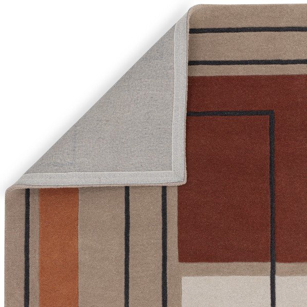Ķieģeļu sarkans/bēšs vilnas paklājs 120x170 cm Reef – Asiatic Carpets-image-4